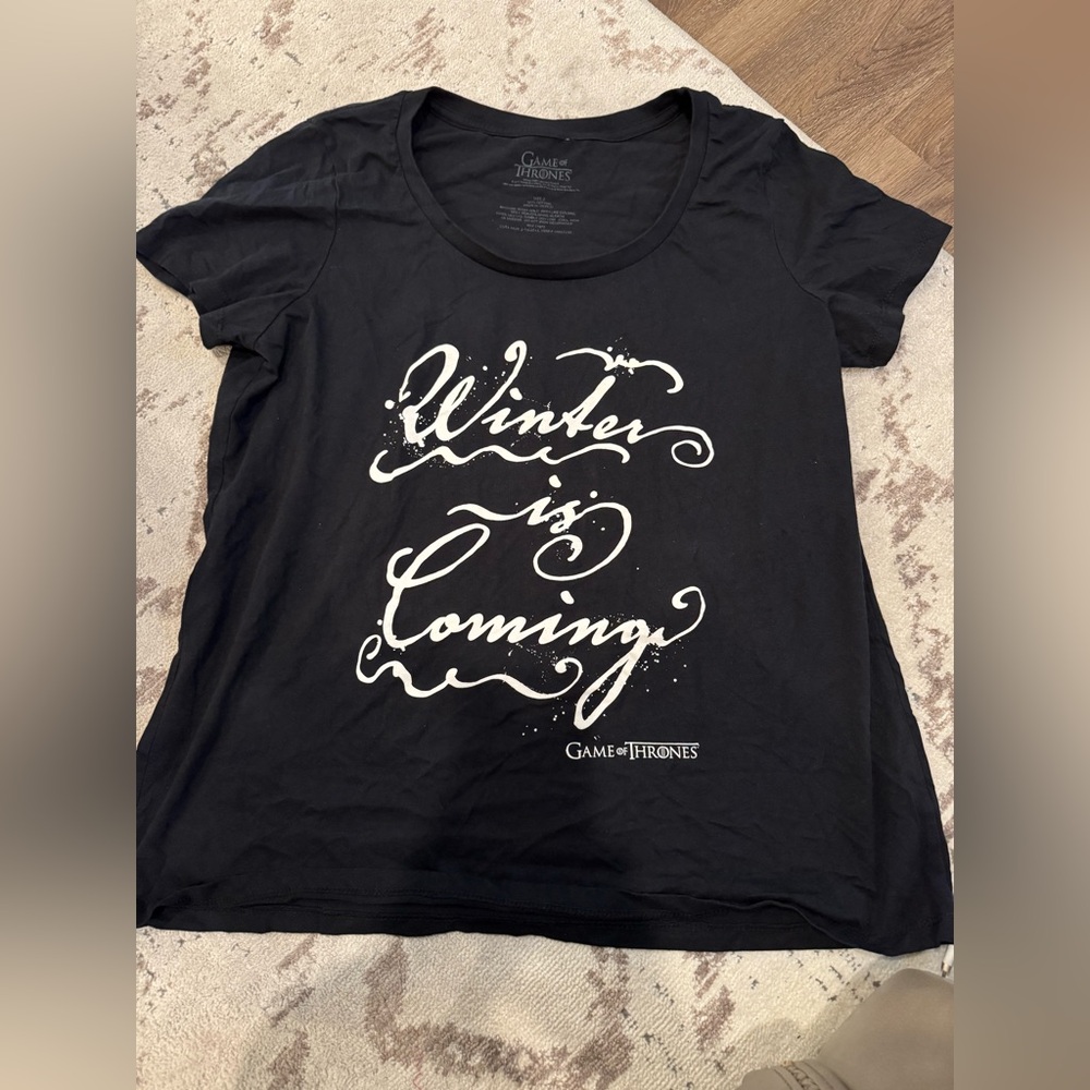 Torrid Black 'Winter is Coming' Tee.  New without tags, Torrid size 2